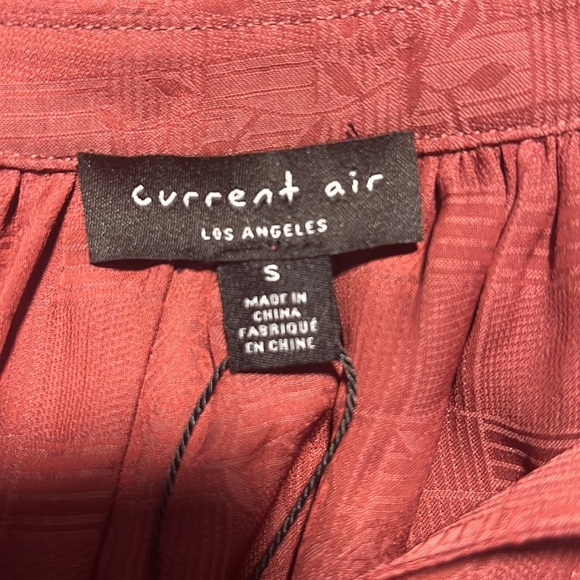 Current Air brand Redwood Tie Neck Long Sleeve Blouse Top - Picture 7 of 10